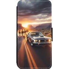 Coque iPhone 13 Pro Max - Wallet noir Mustang 69 Grand Canyon