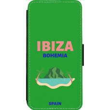 Coque iPhone 13 Pro Max - Wallet noir Pop Summer Destination Ibiza