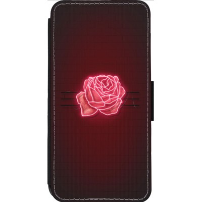 Coque iPhone 13 Pro Max - Wallet noir Spring 23 neon rose