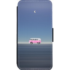 Coque iPhone 13 Pro Max - Wallet noir Spring 23 pink bus