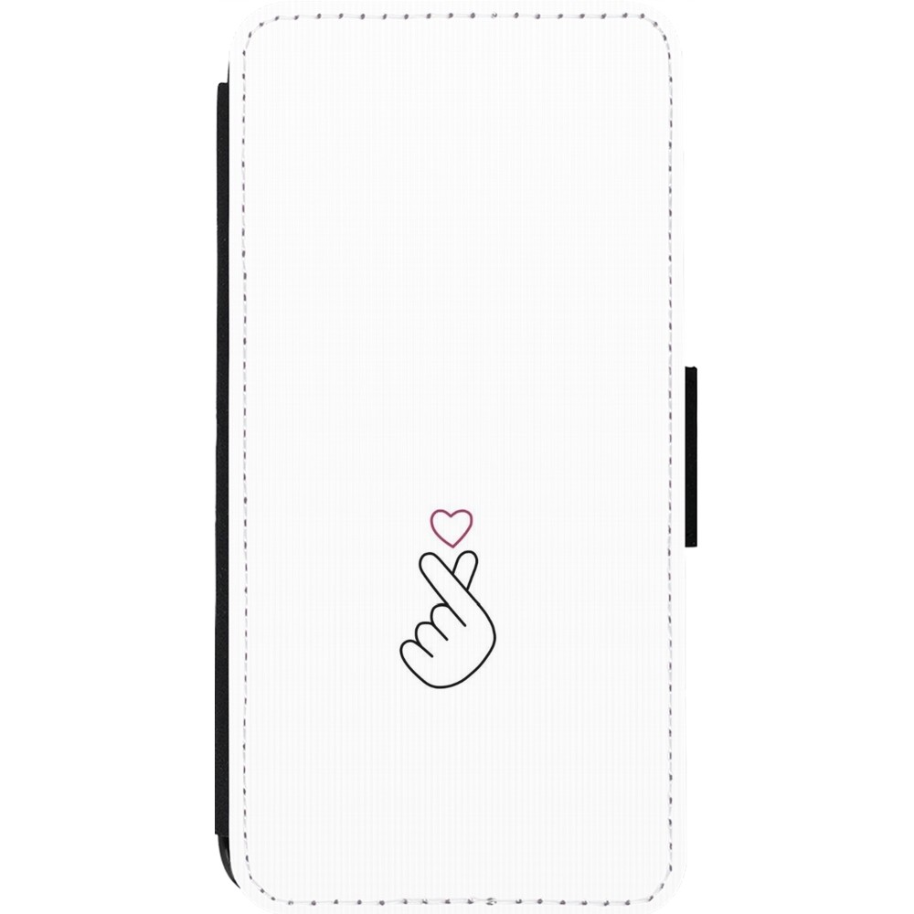 Coque iPhone 13 Pro Max - Wallet noir Valentine 2024 heart by Millennials