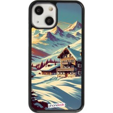 iPhone 13 mini Case Hülle - Chalet Berg verschneit