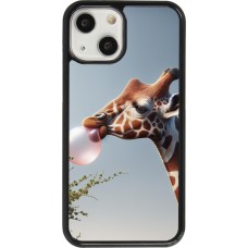 Coque iPhone 13 mini - Girafe à bulle