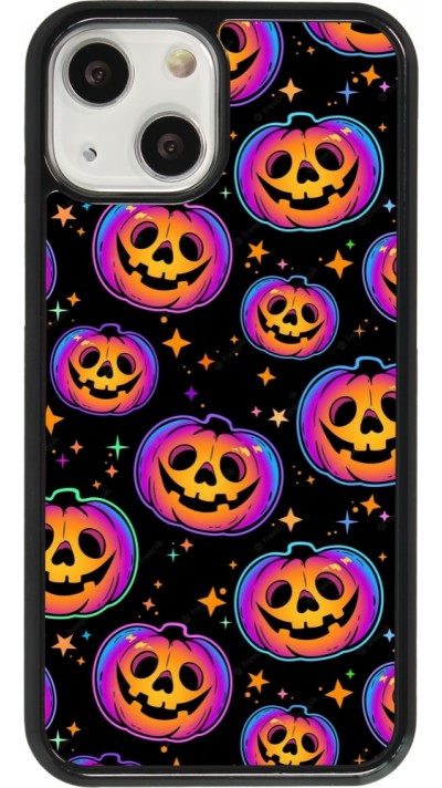 Coque iPhone 13 mini - Halloween 2024 rainbow pumpkins