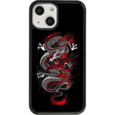 iPhone 13 mini Case Hülle - Japanese style Dragon Tattoo Red Black