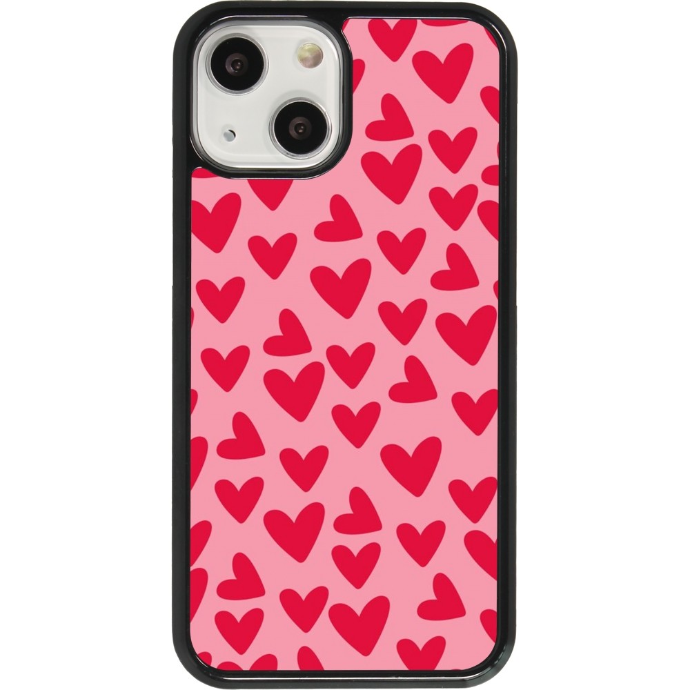 Coque iPhone 13 mini - Mom 2024 petits coeurs