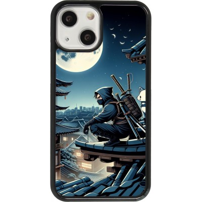 Coque iPhone 13 mini - Ninja sous la lune