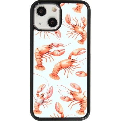 Coque iPhone 13 mini - Pattern de homards pastels