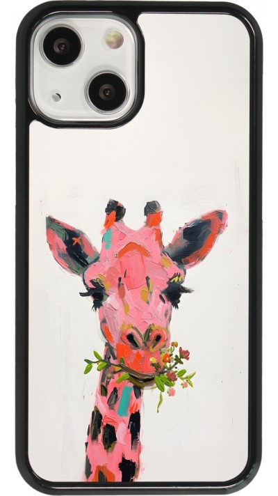 Coque iPhone 13 mini - Pink Girafe Paint