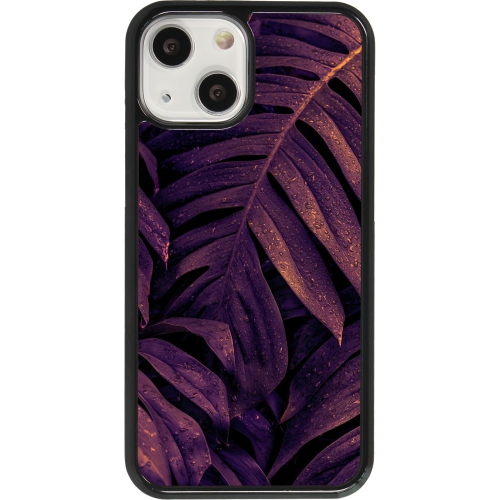 iPhone 13 mini Case Hülle - Purple Light Leaves