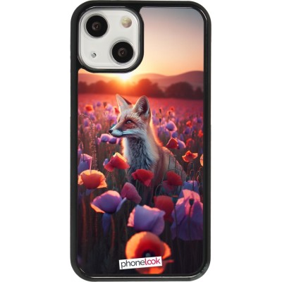 iPhone 13 mini Case Hülle - Purpurroter Fuchs bei Dammerung