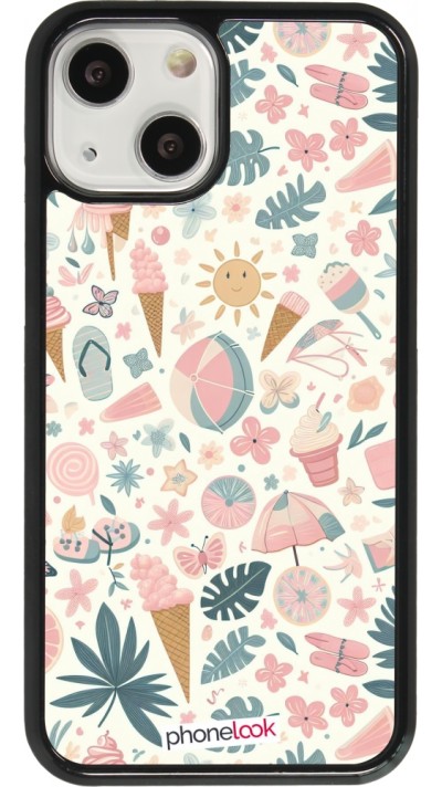 Coque iPhone 13 mini - Summer Pink Pattern