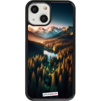 Coque iPhone 13 mini - Sunset Forest Lake