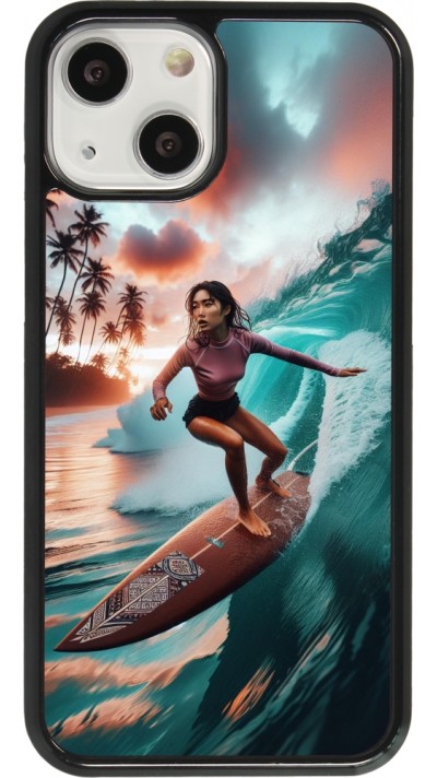 Coque iPhone 13 mini - Surfeuse Balinaise