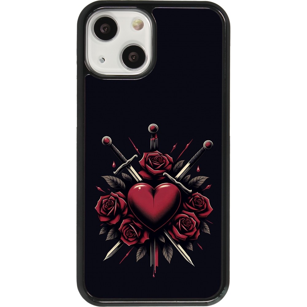 Coque iPhone 13 mini - Valentine 2024 gothic love