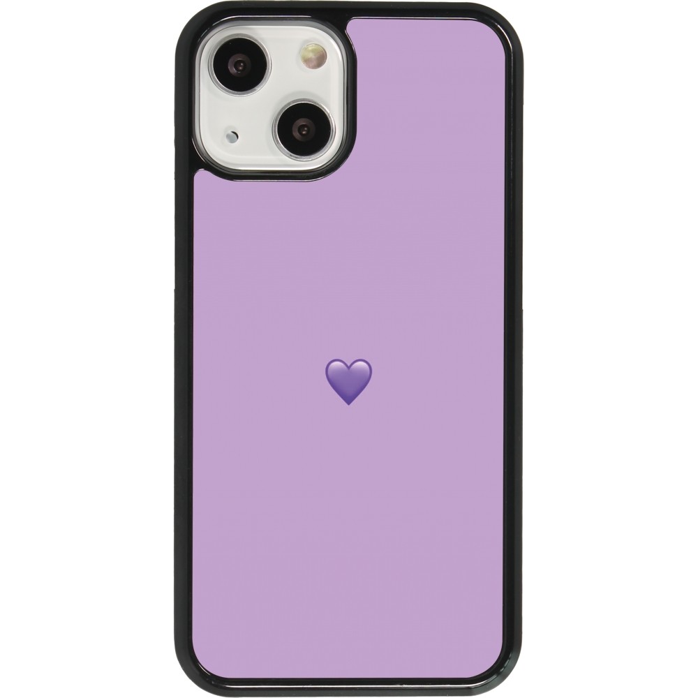 Coque iPhone 13 mini - Valentine 2023 purpule single heart