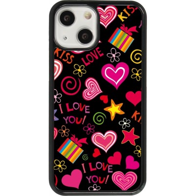 Coque iPhone 13 mini - Valentine 2023 love symbols