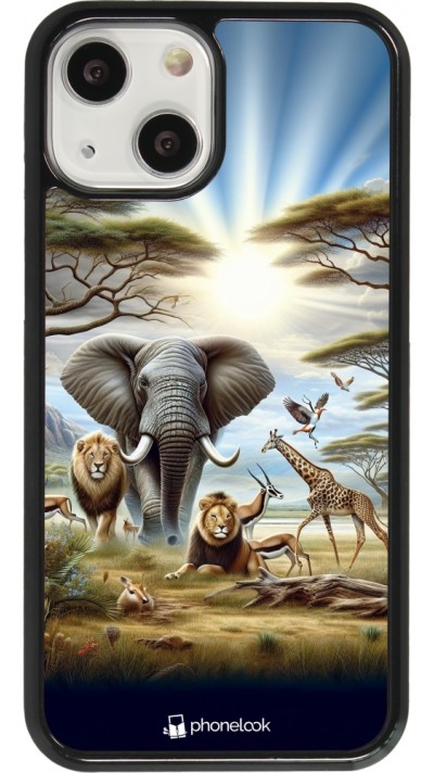 Coque iPhone 13 mini - Vie sauvage africaine