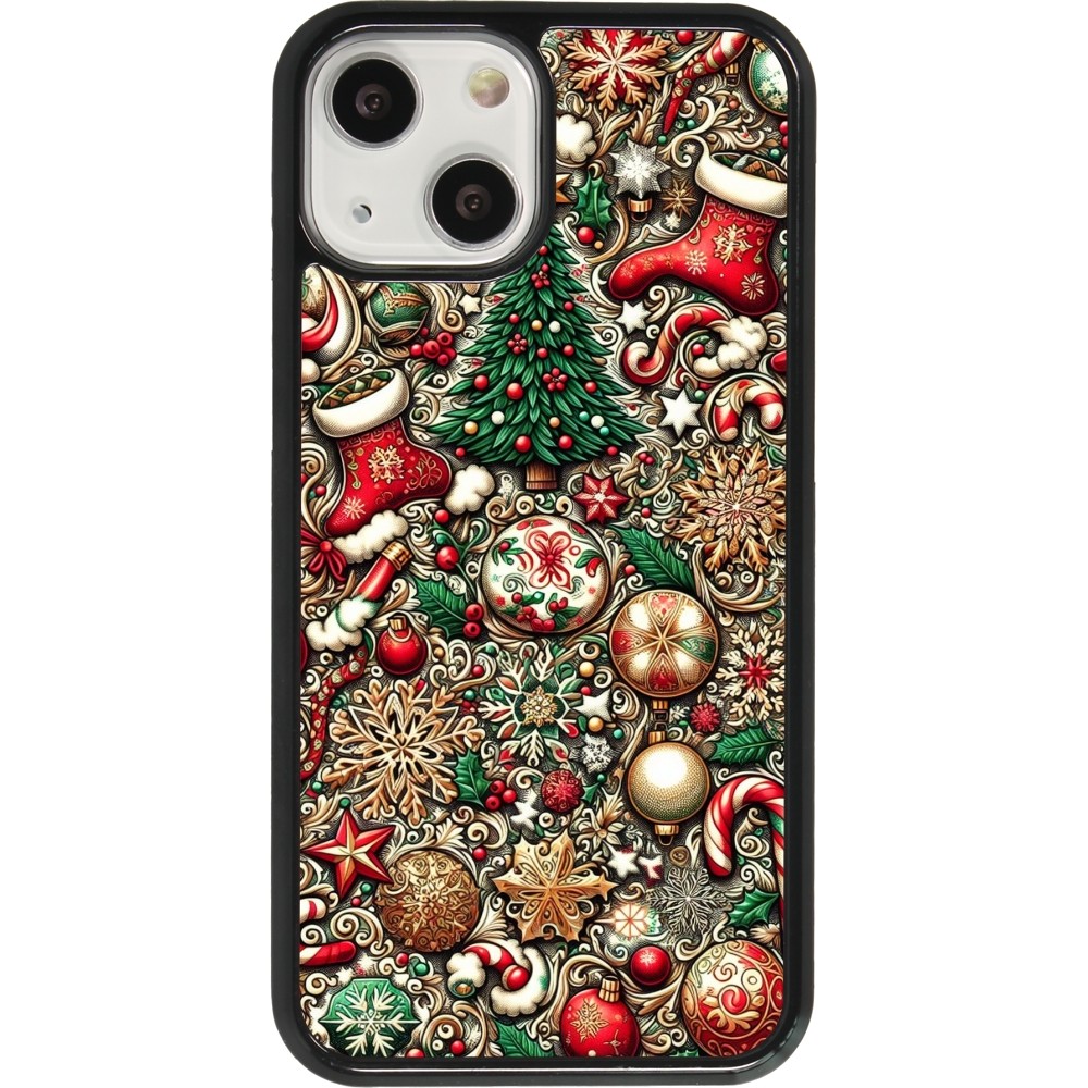 Coque iPhone 13 mini - Noël 2023 micro pattern