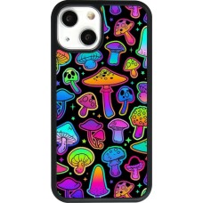 Coque iPhone 13 mini - Silicone rigide noir Autumn 2024 magic mushrooms