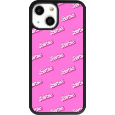 Coque iPhone 13 mini - Silicone rigide noir Barbie Pattern