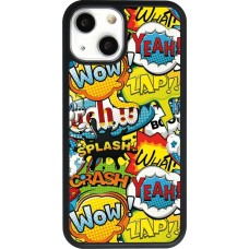 Coque iPhone 13 mini - Silicone rigide noir Cartoons slogans