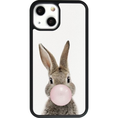 Coque iPhone 13 mini - Silicone rigide noir Easter 2023 bubble gum bunny