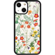 Coque iPhone 13 mini - Silicone rigide noir Flora Botanical Wildlife