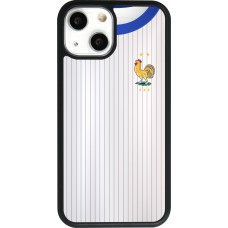 Coque iPhone 13 mini - Silicone rigide noir Maillot de football France Extérieur personnalisable