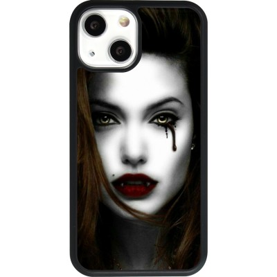 Coque iPhone 13 mini - Silicone rigide noir Halloween 2023 gothic vampire