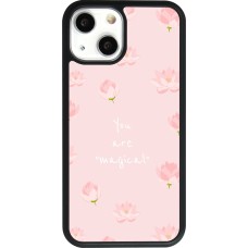 Coque iPhone 13 mini - Silicone rigide noir Mom 2023 your are magical