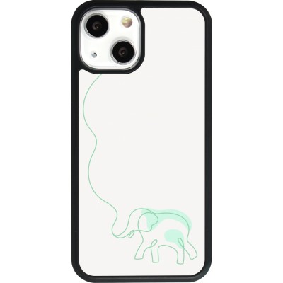 Coque iPhone 13 mini - Silicone rigide noir Spring 23 baby elephant