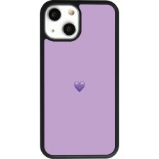 iPhone 13 mini Case Hülle - Silikon schwarz Valentine 2023 purpule single heart