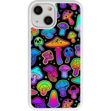 Coque iPhone 13 mini - Silicone rigide blanc Autumn 2024 magic mushrooms