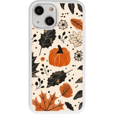 Coque iPhone 13 mini - Silicone rigide blanc Autumn 2024 nature