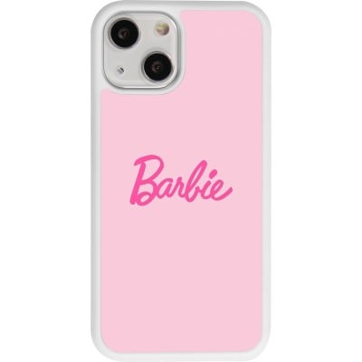 Coque iPhone 13 mini - Silicone rigide blanc Barbie Text