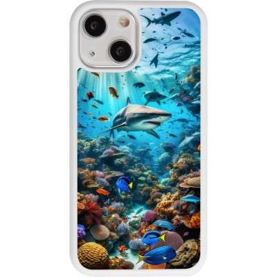 Coque iPhone 13 mini - Silicone rigide blanc Bora Bora Mer et Merveilles