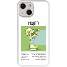 Coque iPhone 13 mini - Silicone rigide blanc Cocktail recette Mojito