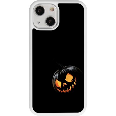 Coque iPhone 13 mini - Silicone rigide blanc Halloween 2023 discreet pumpkin