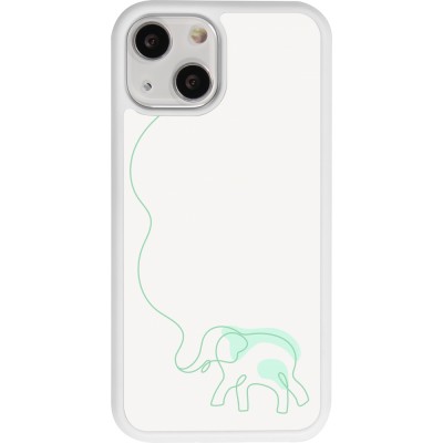 Coque iPhone 13 mini - Silicone rigide blanc Spring 23 baby elephant