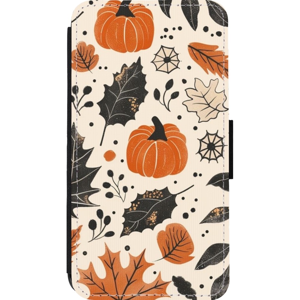 Coque iPhone 13 mini - Wallet noir Autumn 2024 nature