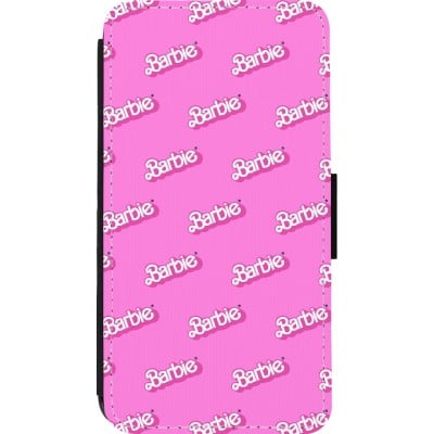 Coque iPhone 13 mini - Wallet noir Barbie Pattern