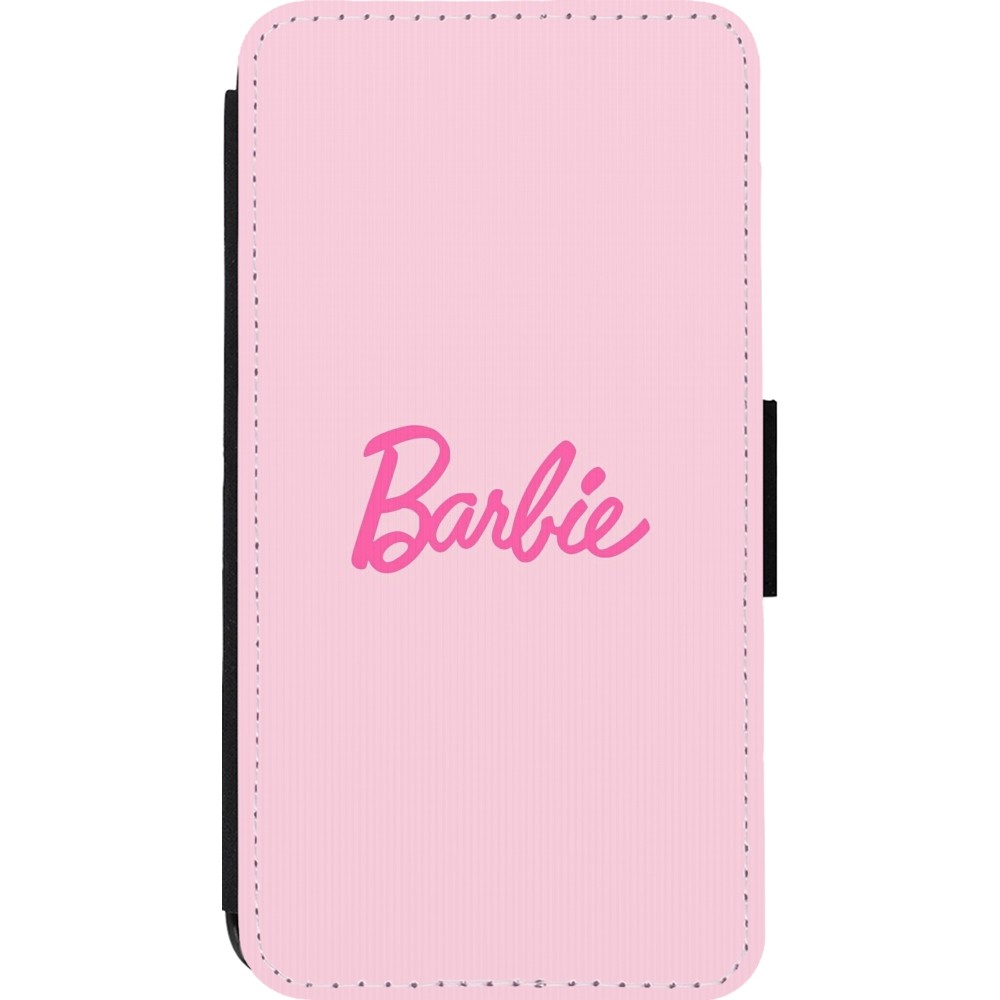 Coque iPhone 13 mini - Wallet noir Barbie Text