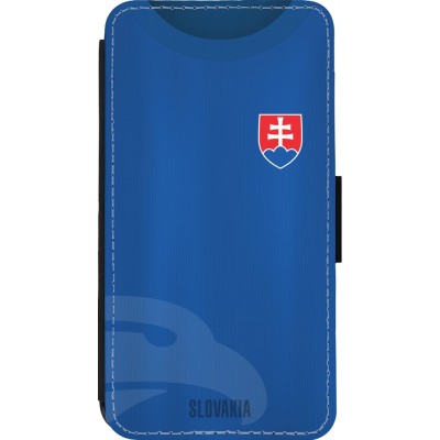 Coque iPhone 13 mini - Wallet noir Maillot de football Slovaquie