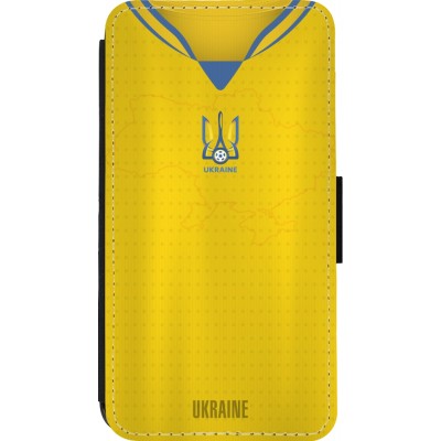 Coque iPhone 13 mini - Wallet noir Maillot de football Ukraine