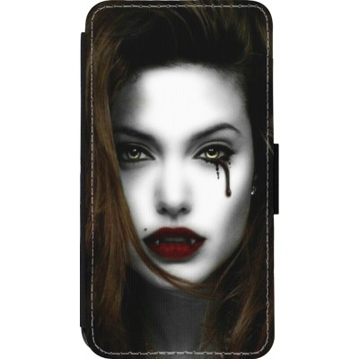 Coque iPhone 13 mini - Wallet noir Halloween 2023 gothic vampire