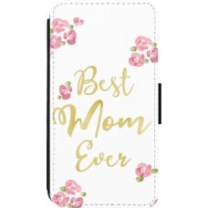 Coque iPhone 13 mini - Wallet noir Mom 2024 best Mom ever