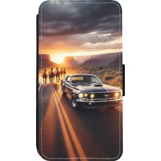 Coque iPhone 13 mini - Wallet noir Mustang 69 Grand Canyon