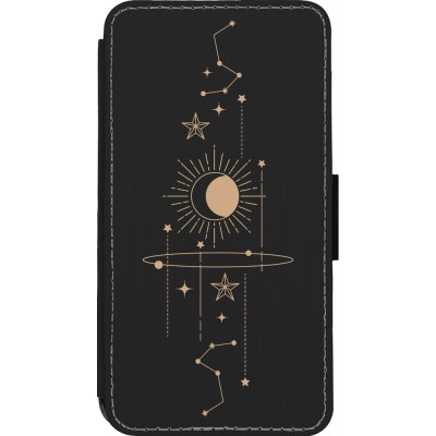 Coque iPhone 13 mini - Wallet noir Spring 23 astro