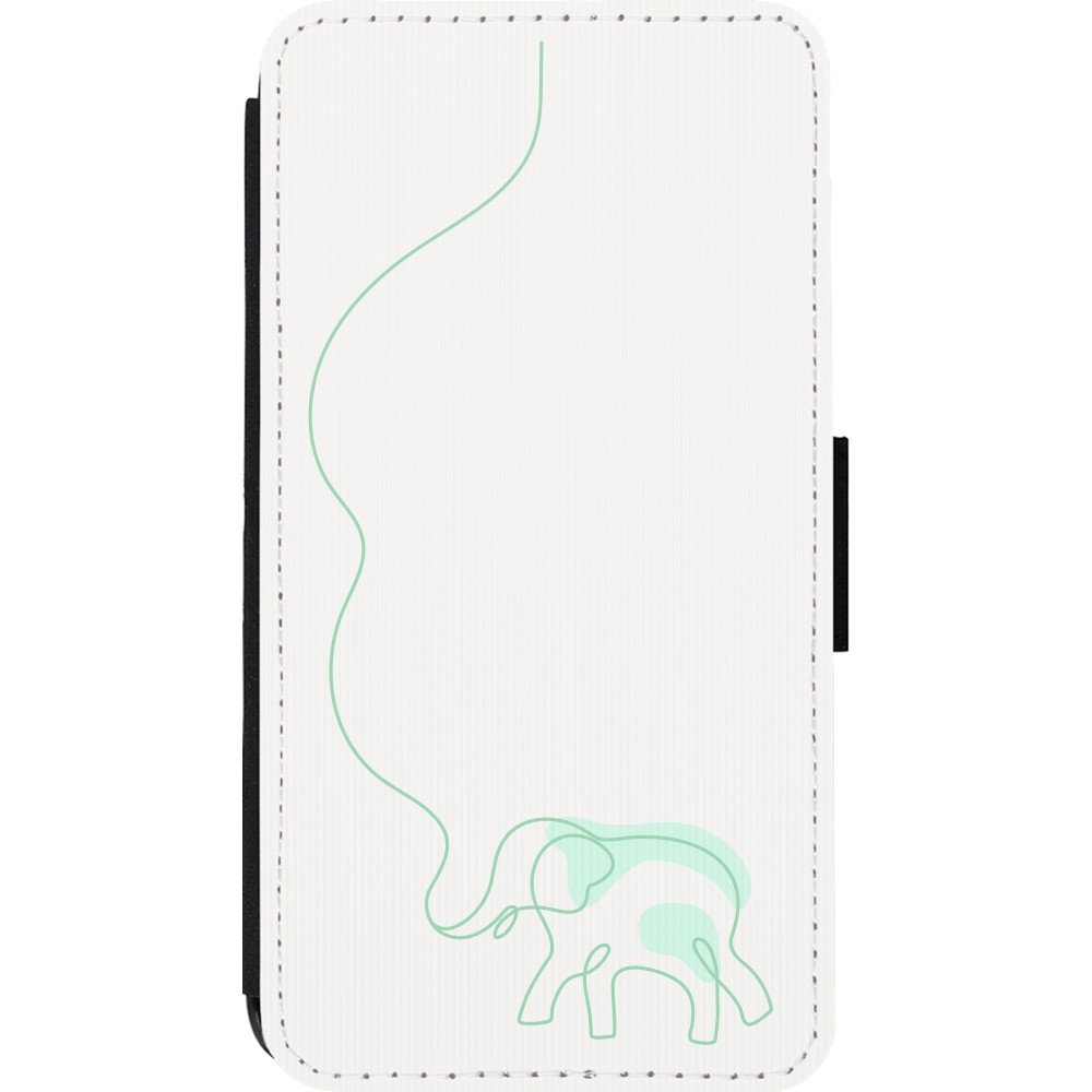 Coque iPhone 13 mini - Wallet noir Spring 23 baby elephant